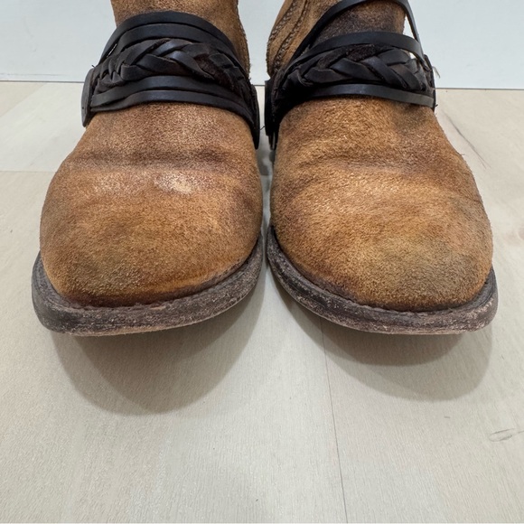 Freebird by Steven Clash Leather Ankle Boot Women's 9 Distressed Bootie Tan - Picture 6 of 15